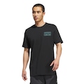 Camiseta Masculina adidas Estampada de Basquete PRETO/AZUL CLA