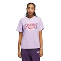 Camiseta Feminina adidas com gráfico Aerografado ROXO
