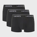 Kit Cueca Masculina Lacoste Trunk Stretch Adulto PRETO