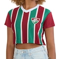 Camisa do Fluminense Cropped Extase Braziline - Feminina VERMELHO/VERDE
