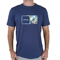 Camiseta Hurley Double Up Surf Noise WT25 Masculina AZUL ESCURO