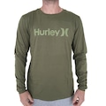 Camiseta Hurley Manga Longa O&O Solid WT25 Masculina VERDE ESCURO
