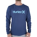 Camiseta Hurley Manga Longa O&O Solid WT25 Masculina AZUL ESCURO
