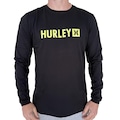 Camiseta Hurley Manga Longa Square WT25 Masculina PRETO