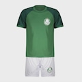 Kit Uniforme de Futebol Infantil Betel Palmeiras Line VERDE