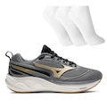 Tênis Mizuno Space 5 Masculino + 3 Pares de Meias CHUMBO