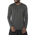 Camiseta Mizuno Nirvana Manga Longa Dark Shadow - Masculina CINZA