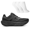 Tênis Masculino New Balance 1080 V14 + 3 Pares de Meias PRETO