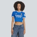 Camisa Cropped adidas Real Madrid Third 2026 Feminina AZUL