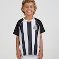 Camiseta Santos Mosaico Braziline - Infantil BRANCO/PRETO