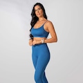 Conjunto Fitness Calça E Top Alça Regulavel Alma Genius Feminino AZUL