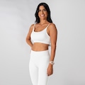 Conjunto Fitness Calça Top Alça Regulável Alma Genius Feminino BRANCO