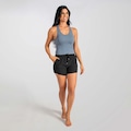 Short Duplo Feminino Fitness Sport Alma Genius PRETO