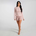 Short Duplo Feminino Fitness Sport Alma Genius ROSA