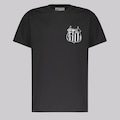 Camisa Santos Logo Infantil FutFanatisc PRETO