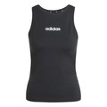 Camiseta Regata Adidas Essentials Linear Slim Feminina PRETO/BRANCO