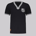 Camisa Do Santos Vintage FutFanatics Masculina PRETO