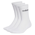 Meia adidas Unissex C Lin Crew - 3 Pares BRANCO/PRETO