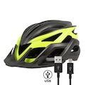 Capacete ciclismo Absolute Wild Flash led traseiro USB PRETO/AMARELO FLUOR