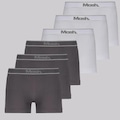 Kit Cueca Boxer Masculina Mash sem Costura - 6 Unidades BRANCO