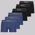Kit Cueca Boxer Masculina Mash Sem Costura - 6 Unidades PRETO