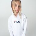 Blusão Com Capuz Fila Letter Infantil BRANCO