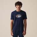 Camiseta Fila Regular Biella Italia Masculina AZUL ESCURO