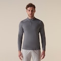 Camiseta Manga Longa Fila Half Zipper Adaptable Future Sports Masculina CINZA ESCURO