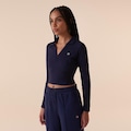 Camisa Polo Fila Ml Fit Letter Touch Feminina AZUL ESCURO