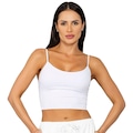 Top Run More Alongado Essencial Feminino BRANCO