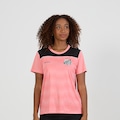Camiseta do Santos Baby Look Fulgor Braziline Feminina ROSA