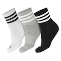 Meia Adidas Cano Baixo Cushioned Sportswear 41 ao 43 - Pack com 3 Pares PRETO