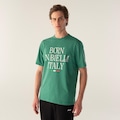 Camiseta Fila Comfort Born In Biella Letter Masculina VERDE MESCLA