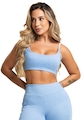 Top Fitness Mvb Modas Cropped Alcinha Costas Abertas Feminino AZUL