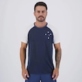 Camiseta Do Cruzeiro Honra Masculina FutFanatics AZUL ESCURO