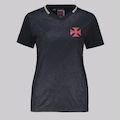 Camiseta Do Vasco Valor Feminina FutFanatics PRETO