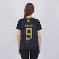 Camiseta São Paulo Calleri 9 Principio Feminina FutFanatics PRETO