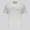 Camiseta Fila Regular Letter Outline Masculina BRANCO