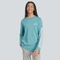 Camiseta Manga Longa adidas Grafica Script Feminina VERDE