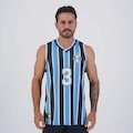 Camiseta Regata Grêmio Basket Tricolor Masculina FutFanatics AZUL