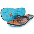 Chinelo Infantil Kenner Summer Tropical Kids LARANJA/PRETO