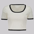 Camiseta Cropped Fila Rib Feminina BRANCO