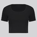Camiseta Cropped Fila Rib Feminina PRETO