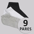 Meia Cano Baixo adidas SPW Unissex - 9 pares BRANCO