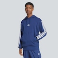 Blusa de Moletom adidas Essentials 3 Stripes com Capuz Masculina AZUL