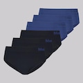 Cueca Slip Mash - 6 unidades - Adulto PRETO