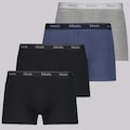 Cueca Boxer Mash Cotton - 4 unidades - Adulto PRETO