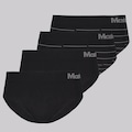 Cuecas Slip Mash - 4 unidades - Adulto PRETO