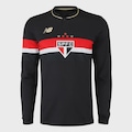 Camisa do São Paulo F.C III 25/26 Masculina New Balance Manga Longa PRETO