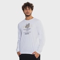 Camiseta Surf Center Manga Longa Santos Pra Cima Deles Masculina BRANCO